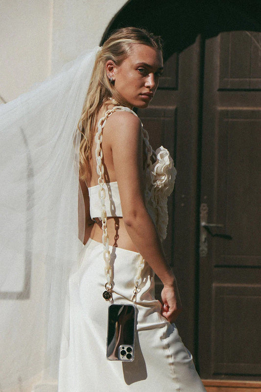 Ambre Cream Phone Chain