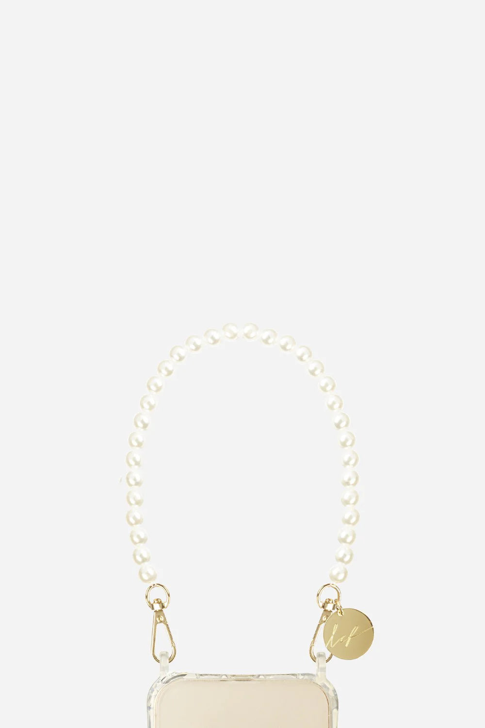 Agate White Pearl Phone & Wrist Chain