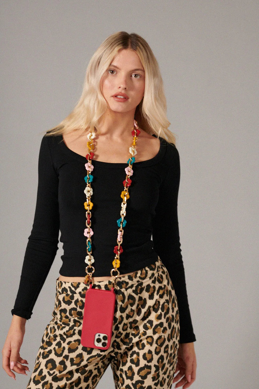 Cassy Multicolour Flower Phone Chain