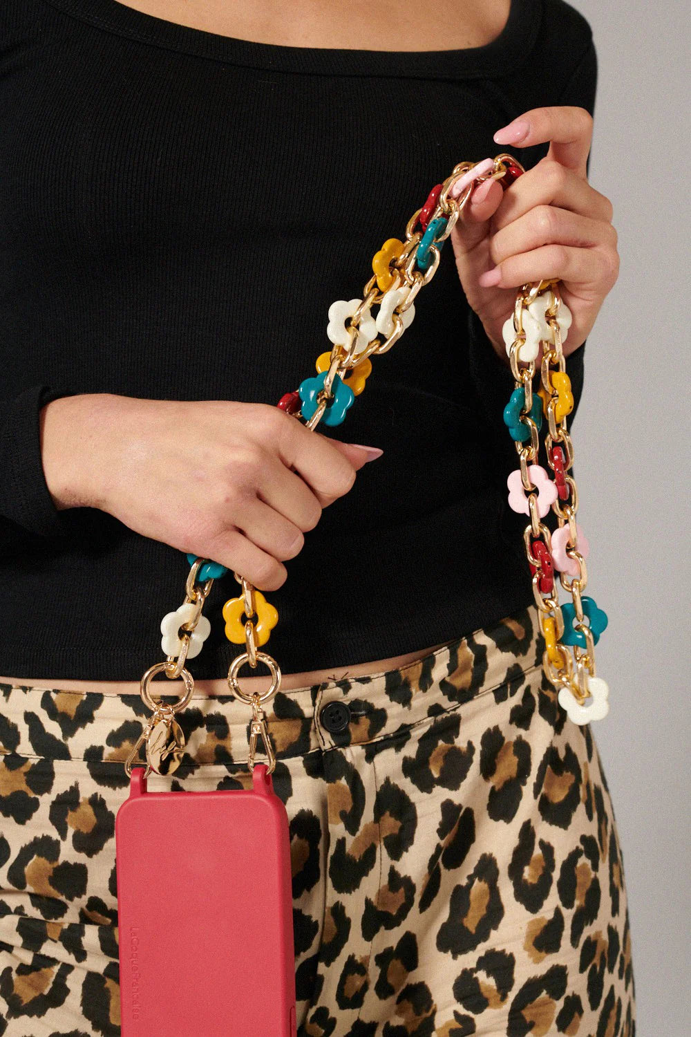 Cassy Multicolour Flower Phone Chain