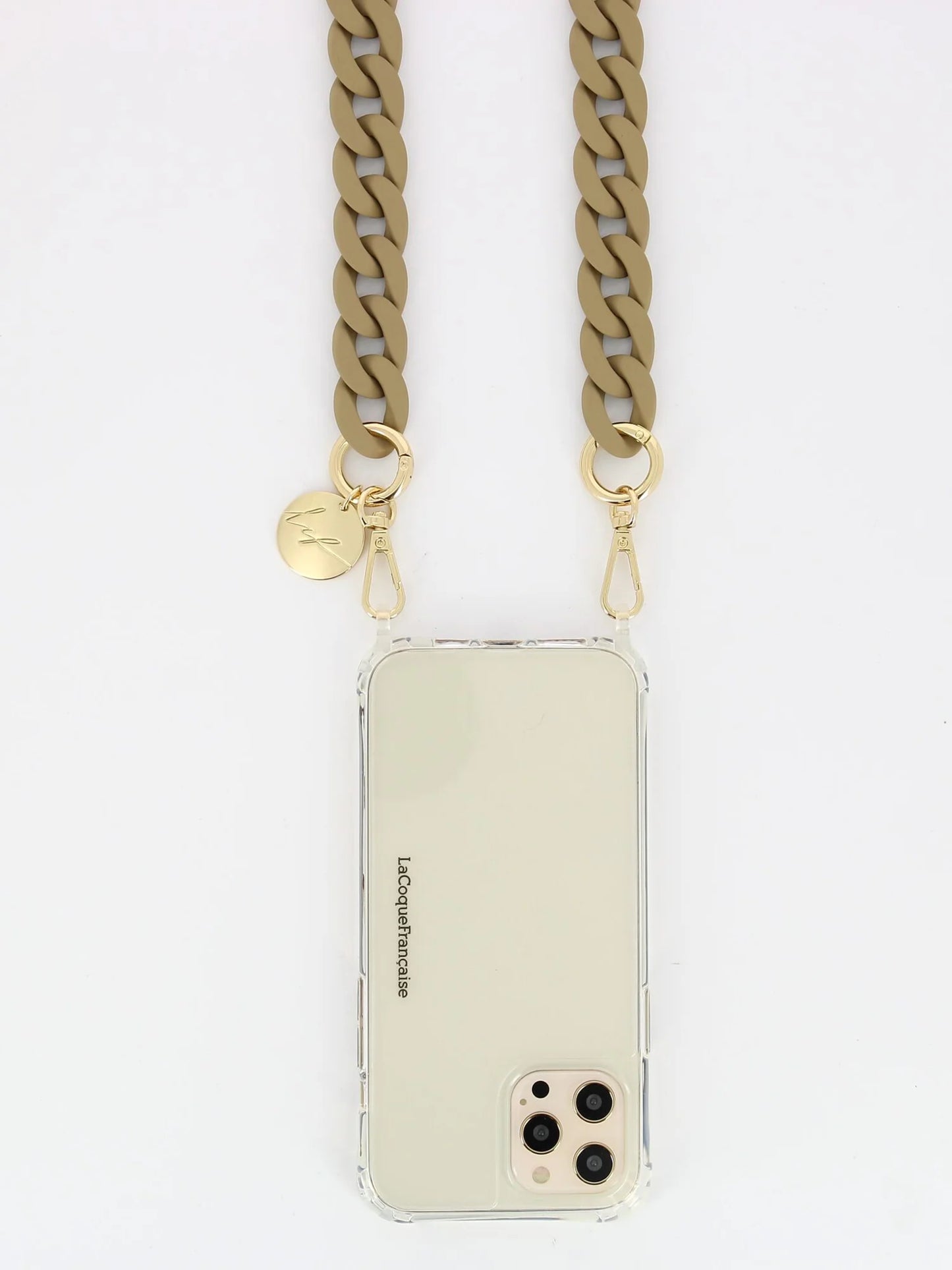 Sarah Beige Matt Phone Chain