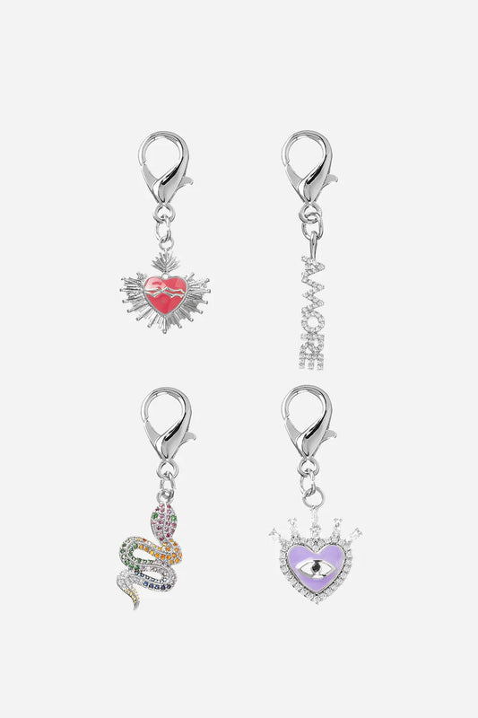 Silver Phone Charms - pack of 4