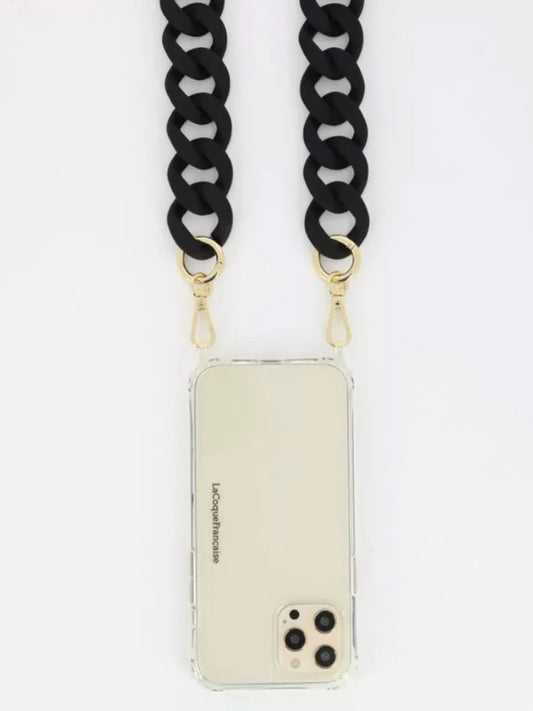 Alice Matte Black Phone Chain