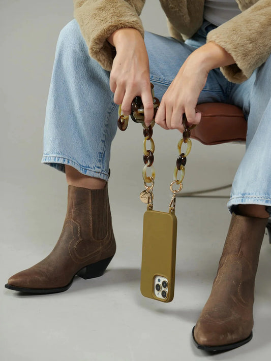 Lise Beige Phone Chain