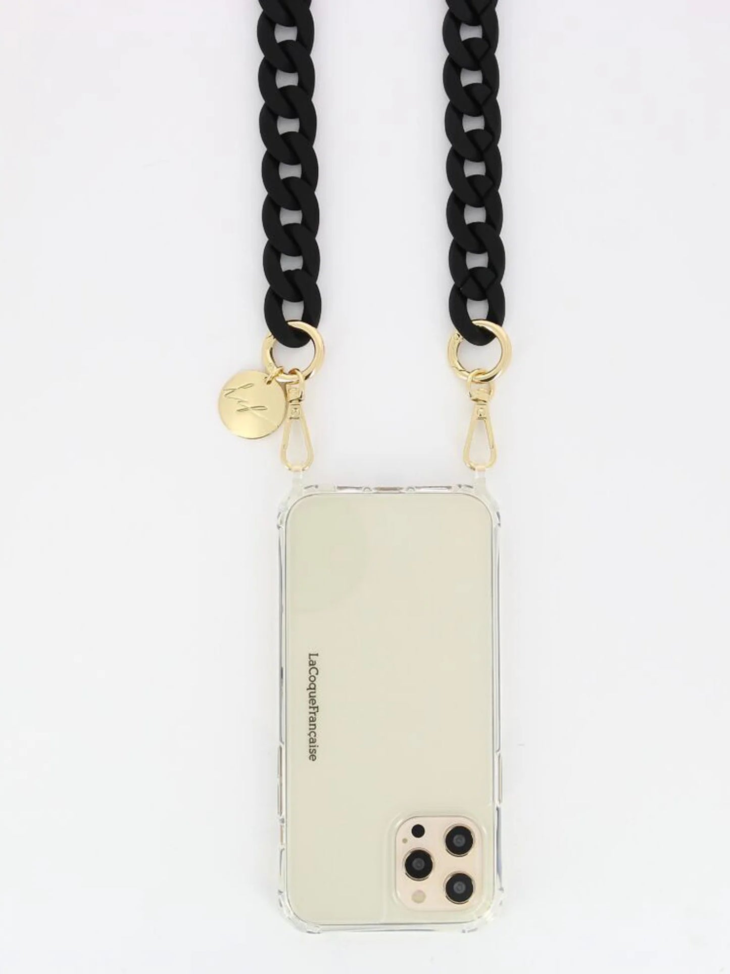 Sarah Matte Black Phone Chain